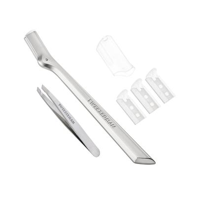 Tweezerman Mini Slant Tweezer & Brow Razor Set, silver Pinzette Image