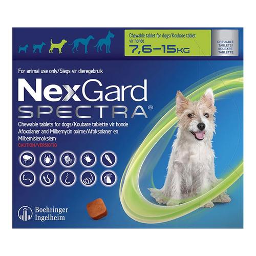 Nexgard Spectra Tab Chien Moyen 16.5-33 Lbs Vert 3 Pack