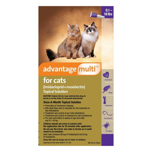 Advantage Multi (Advocate) Chats de plus de 10lbs (Purple) 3 Doses