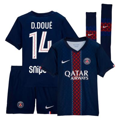 PSG Nike Stadium Mini-Heimsausrüstung 2025-26 - Kleinkinder mit Aufdruck D. Doué 14 Image