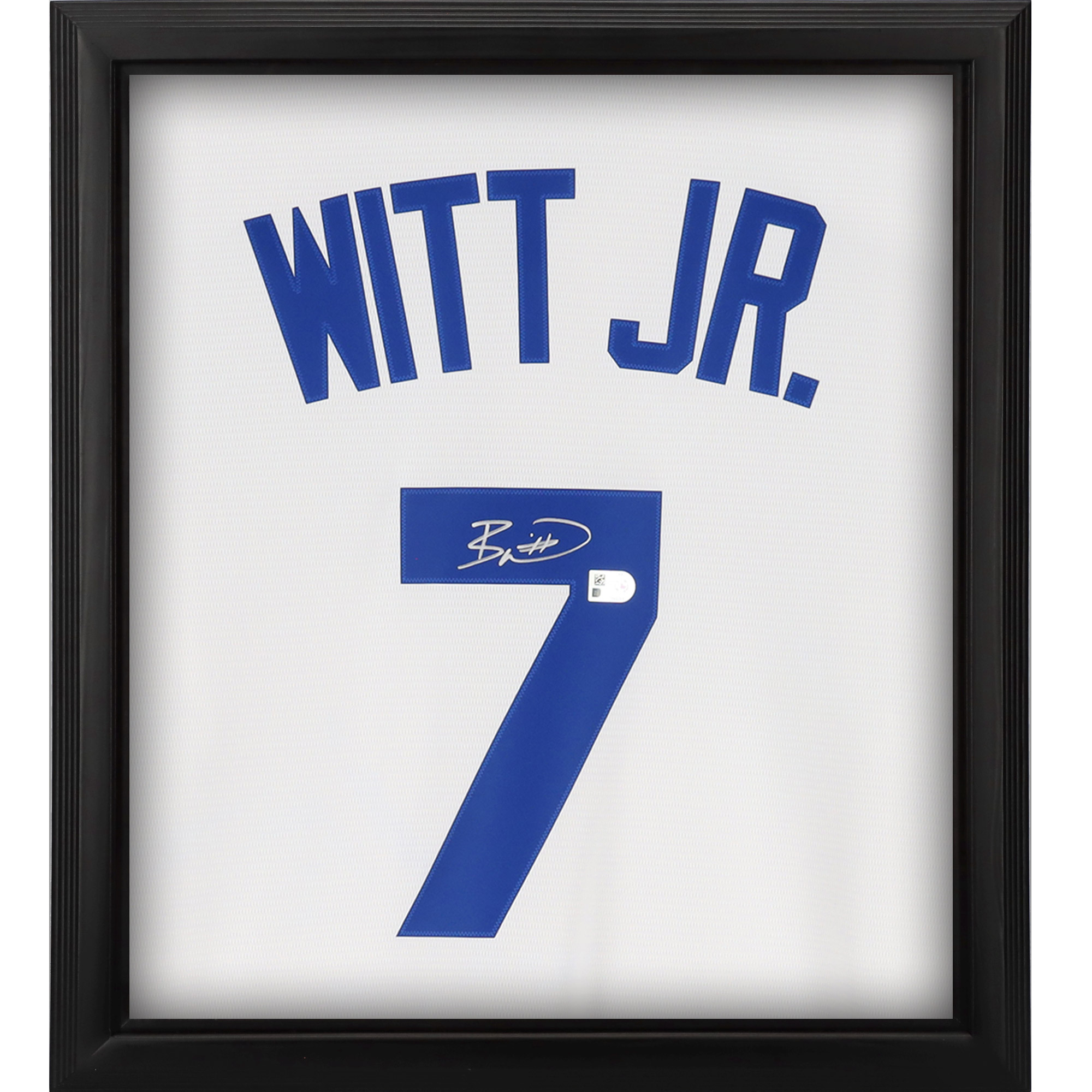 Bobby Witt Jr. Kansas City Royals signiertes, gerahmtes weißes Nike-Replika-Trikot, Shadowbox Image