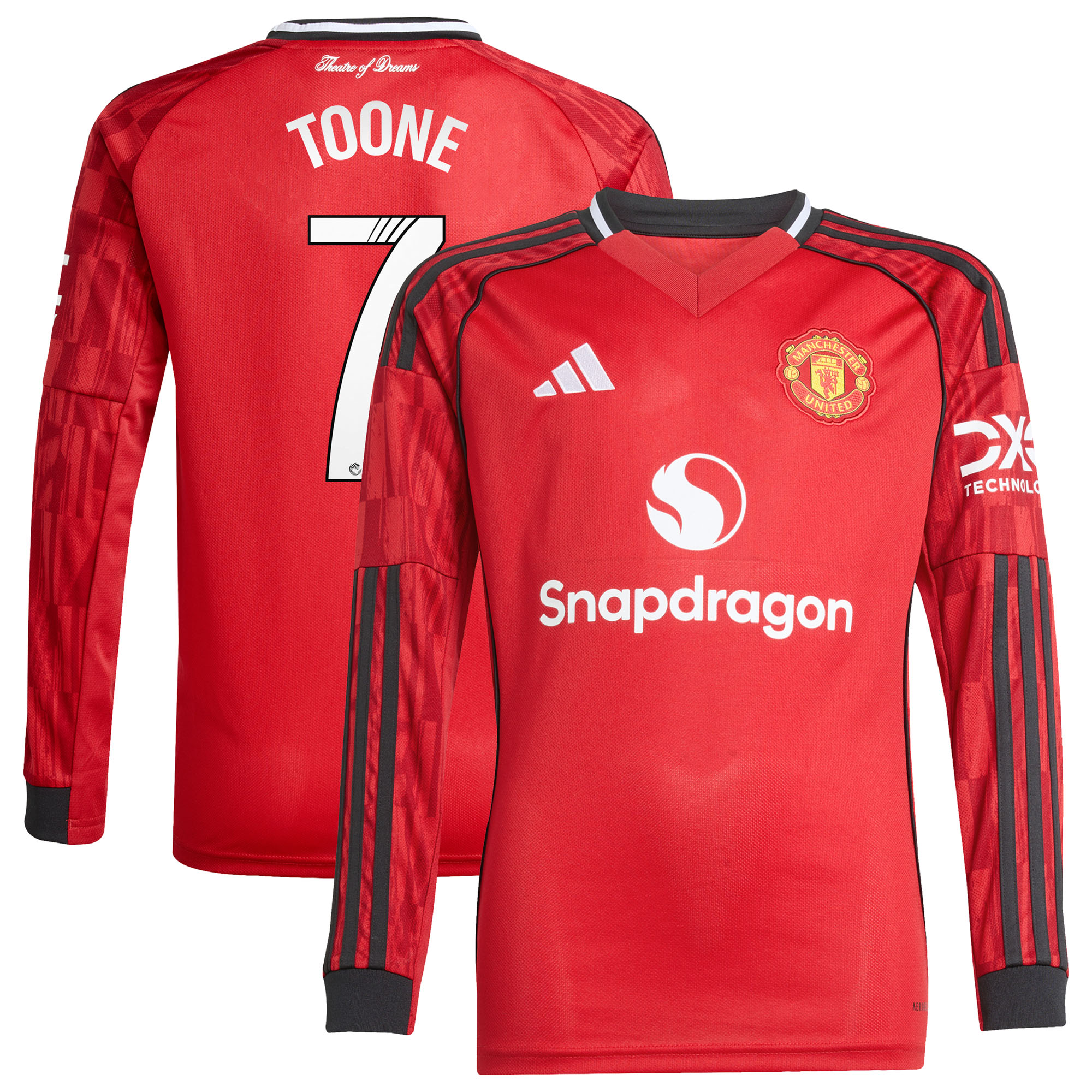 Manchester United adidas Heimtrikot WSL 2025-26 -Kids - Lange Ärmel mit Aufdruck Toone 7 Image