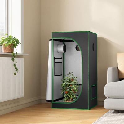 Growzelt Gewächshaus Growbox Pflanzenzelt Zuchtzelt Zuchtschrank mit Belüftungsöffnungen Image