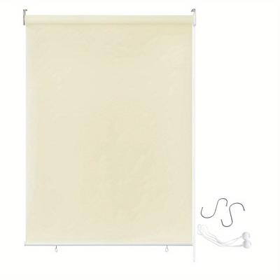 TEMU Outdoor Vertical Roller Blind Ideal For , Offering Privacy, Sun Protection, Blackout, Uv And Wind Resistance (180x240cm, In , Grey, Beige) Image