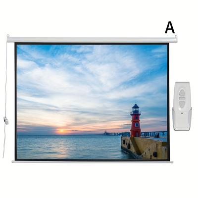 "TEMU "100" 4k Ultra Hd Projection Screen - Manual/electric, Home Theater & Office (16:9, !)" Image