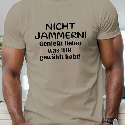 TEMU Don T Complain Better Men's Short Sleeve T-shirt Summer T-shirt Top Image
