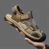 Sommer Männer Sandalen Aus Echtem Leder Herren Casual Schuhe Outdoor Männer Leder Sandalen für