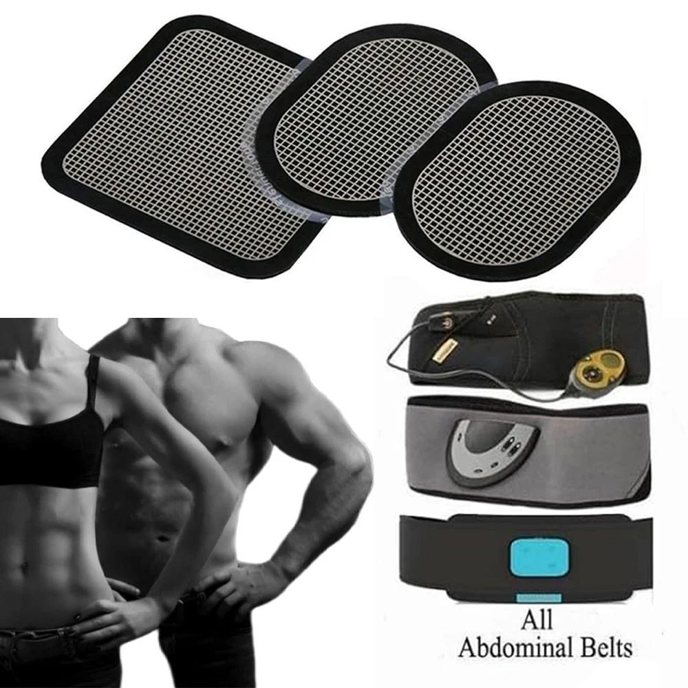 3/1 Paar Bauch Ersatz Gel Blatt Elektroden Pads für Bauch Fitness Gürtel Trainer Stimulator Massage Ausrüstung Wiederverwendbar Image