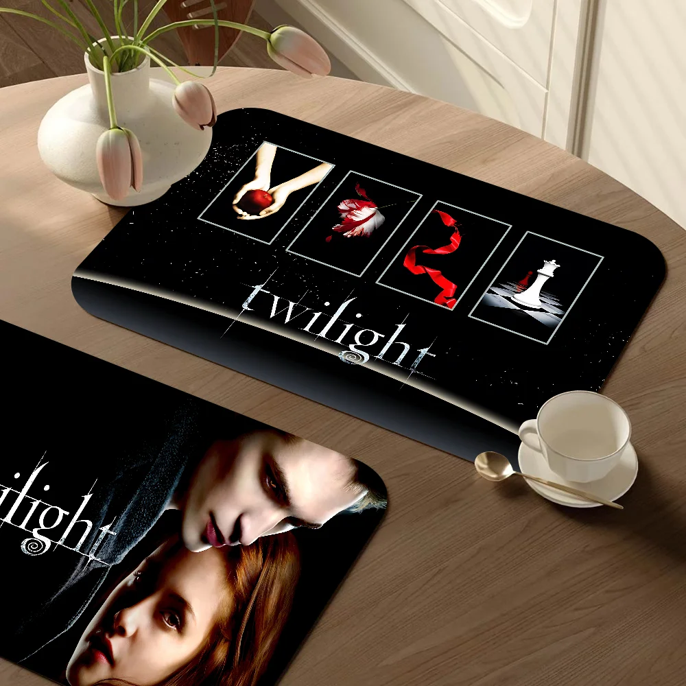 Film TV Film Twilight Rutschfeste schnelle Wasseraufnahme Anti-Verbrühungen Nachahmung Fliesen Druck Kaffeemaschine Abtropfunterlage