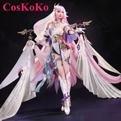 CosKoKo Elysia Cosplay Kostüme Spiel Honkai Impact 3, wunderschönes, elegantes formelles Kleid für Image