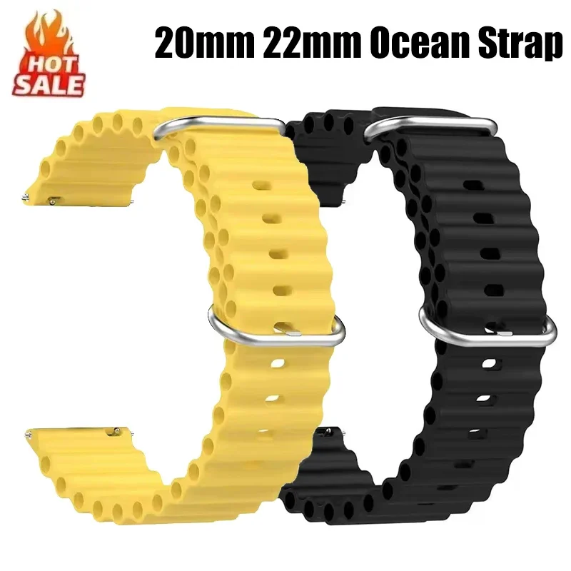 Ocean Silikonarmband für Samsung Galaxy Watch 7 6 5 4 Band 40 mm 44 mm Classic/Gear S3 20 mm 22 mm Armband für Amazfit GTS 2 3 4 Image