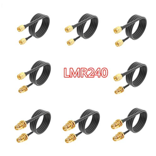 LMR240 Kabel SMA Stecker auf SMA Stecker LMR-240 50-4 Low Loss RF Koaxialkabel Pigtail WiFi Router Antenne LSR240 Image