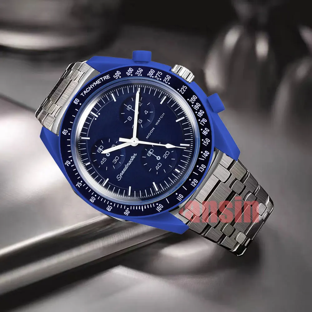 20 mm für Omega X Swatch Joint MoonSwatch Armband Metall Correa für Garmin Vivoactive 5/3 Forerunner 245 645 Uhr 7 40/44 mm Band Image