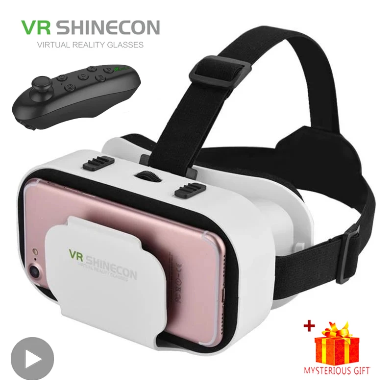 Shinecon Virtual Reality VR-Brille, 3D-Headset-Gerät, Helmbrille, Linsen, mobiles Smartphone, Smartphone, Handy, Realidade Viar VR Image