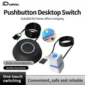 Ldpcsj Interruttore da tavolo per computer Luci a LED da 2 m Scheda madre per PC Cavo di prolunga per pulsante di accensione/spegnimento esterno per Home Office Co