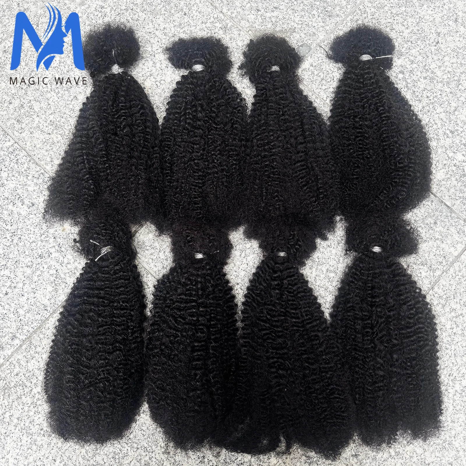 30 g/Packung Afro Kinky Curly brasilianisches Echthaar zum Flechten, Dreadlock-Verlängerung für Frauen, 100 % Echthaar, ohne Schussbündel Image
