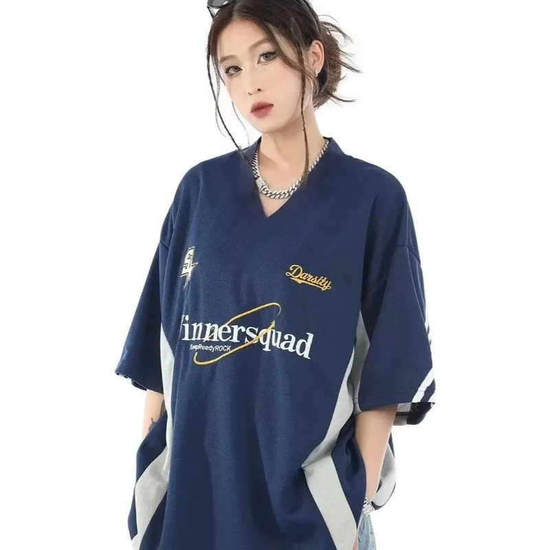 Y2K Basketball T-Shirt Frauen Sport Kurzarm T-Shirt Hip Hop Top Plus Größe Streetwear Lose Sommer Kleidung Frauen Pyjamas