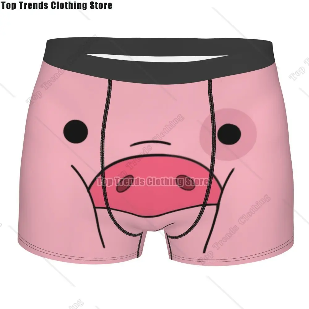 Fashion Cute Pink Pig Nose Snout Boxers Shorts Panties Men's Underpants Stretch Animal Piggy Lover Briefs Underwear Image
