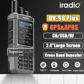 Iradio UV-98 Plus GPS Walkie Talkie APRS 10W Ripetitore a banda incrociata Frequenza Copia NOAA Monitor tripla banda Tipo-C SW Radio RT 880G