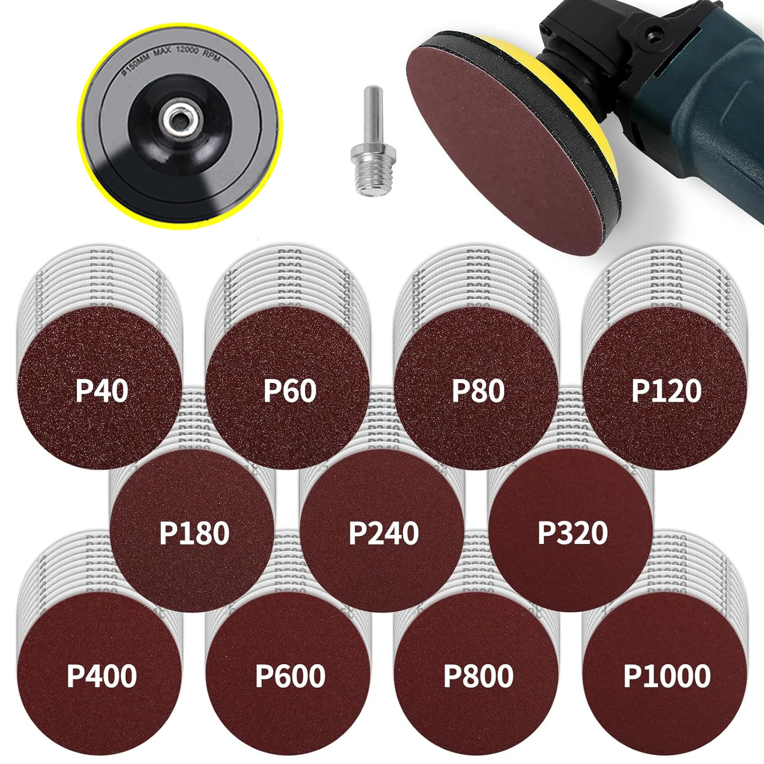 3 zoll Schleif Scheiben Pad Auto Polieren Scheinwerfer Reparatur Restaurierung Schleifpapier Kits Auto Licht Rad Polnischen Schleifpapier Image