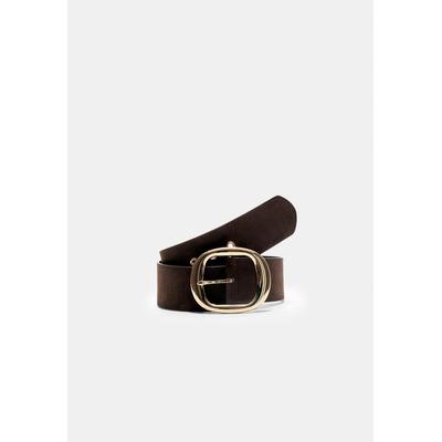 Stradivarius Wide double buckle belt Brown S