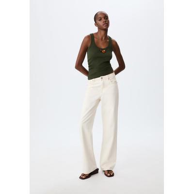 Stradivarius D92 straight wide jeans Vanilla 8