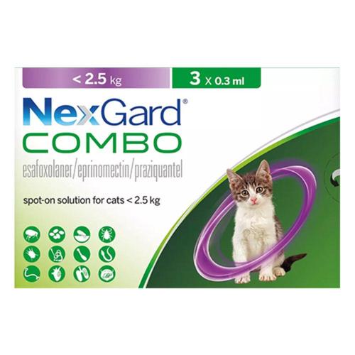 Nexgard Combo für Katzen bis zu 5.5lbs 12 Dosen