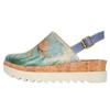 Sandale DOGO "Akita Caretta Damen Sandalen/ Sandaletten / Female", Damen, Gr. 41, Normalschaft, blau, Lederimitat, casual, Schuhe Clog Sommerschuh, Vegan