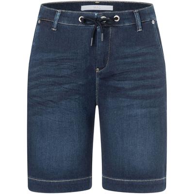 Shorts MAC "JOG´N SHORT", Damen, Gr. 36, N-Gr, blau (new basic wash), Web, Obermaterial: 49% Baumwolle, 40% Lyocell, 9% Polyester, 2% Elasthan, unifarben, casual, regular fit kniefrei, Hosen, im Four-Pocket Style Image