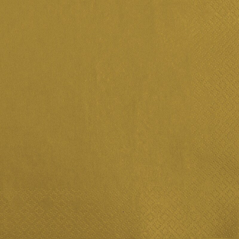 Home Fashion, Uni gold, Dinner-Servietten aufgefaltetes Maß 40 cm x 40 cm, im Viertelfalz, 20 Stück pro Pack Image