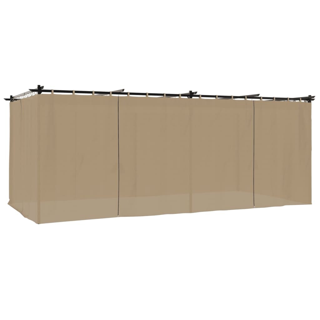 vidaXL Pavillon mit Vorhängen Taupe 6x3 m Stahl Image