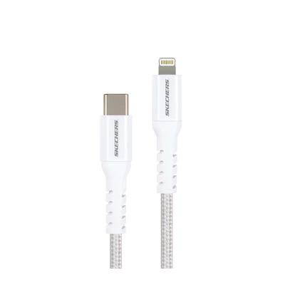 Skechers Lightning to USB-C Charging Cable | White