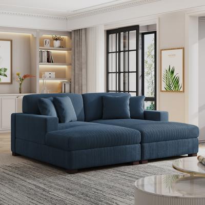 Oversized Modular Sectional Sofa Set with Pillows for Living Room