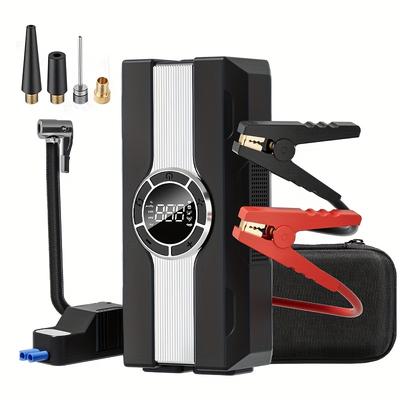 TEMU 120w Car Jump Starter With Led Flashlight, 12v Car Emergency Battery , Jump Box, Portable Charger Power Bank, Portable Power Bank Car Jump Starter Inflator Pump Image