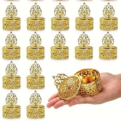 TEMU 12pcs Elegant Boxes With Intricate Lattice Designs - Weddings, Parties, And , Includes Lids, Festive Accessory | Lattice Pattern Box | , Gift Boxes For Weddings Image