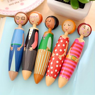 TEMU 5pcs Retractable Ballpoint Pens, Quick-dry Ink, Fine Point, Oval Shape - Supplies Image