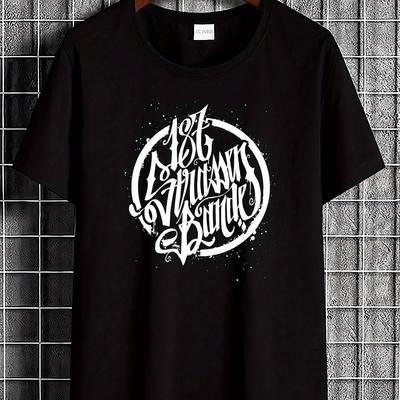 TEMU Vintage T Shirts Size M Casual Stylish Soft Graphic Clothes Breathable Streetwear Top For Everyday Wear Stretched Comfortable Unisex Homme Versatile Slightly Image