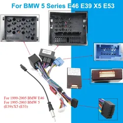 Câble d'autoradio adaptateur CAN-Bus pour BMW série 5 E46 E39 X5 E53 faisceau de câblage d'alimentation connecteur multimédia automatique Android