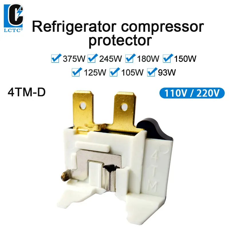 LCTC 110V réfrigérateur protecteur de tension relais thermique pour réfrigérateur pièces de rechange réfrigérateur et Frezzer 220V Hisne 4TM-D