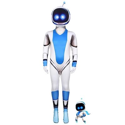 Futuristischer Roboter Astro Bot Kostüm Bodysuits MINT-Tag Cosplay Film Cosplay for Herren Jungen Erwachsene Kinder Halloween Karneval Welttag des Buches Leistung Pädagogisches Ankleiden Verkleidung Image