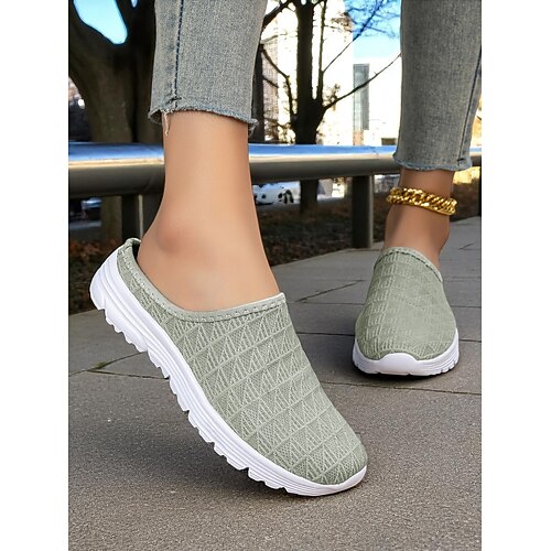 Rosa Mesh-Wanderschuhe für Damen – leichte, atmungsaktive Pantoletten für Fitness im Freien, den Weg zur Arbeit und Freizeitreisen Image