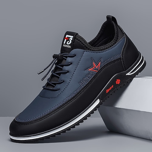 weiße Herren-Schnürsneaker mit roten Details – stylisch und strapazierfähig, perfekt für Freizeitausflüge, Sport und den Alltag Image