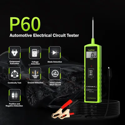 TopDiag P60 DC 6-30v Automotive Electrical Circuit Tester Voltage Detection Automotive Power Circuit