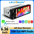 1DIN Universale MP5 Supporto per autoradio da 6,36 pollici Wireless Carplay Android AUTO AUX USB SWC