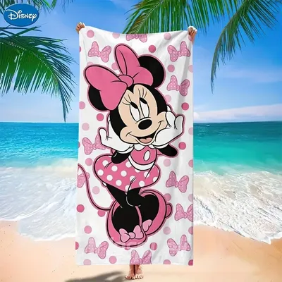 Disney Minnie Mouse Beach Towel: Adorable Design for Summer Fun! Suitable for towels, bath towels, beach towels, gifts