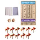 Wood Horse Race Board Game With 11 Horses Indoor And Outdoor Board Games Solid Wood Race Game Board Easy To Use