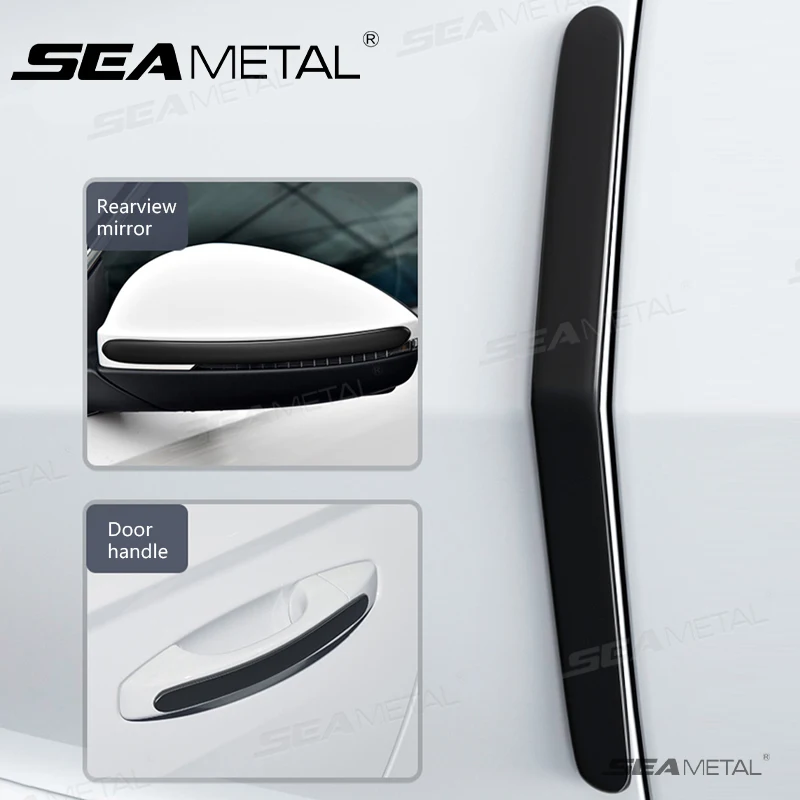 SEAMETAL Kantenschutz für Autotüren, selbstklebend, flexibel, Seitentürschwelle, Schutzstreifen, Antikollision, universeller Stoßstangenschutz Image