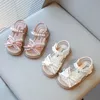 Kinder Sommer Strand Schuhe Bogen Neue Klassenkamerad Baby Weiche Sohle Mode Mädchen Sandalen Nicht-slip Prinzessin Schuhe Größe 25-30