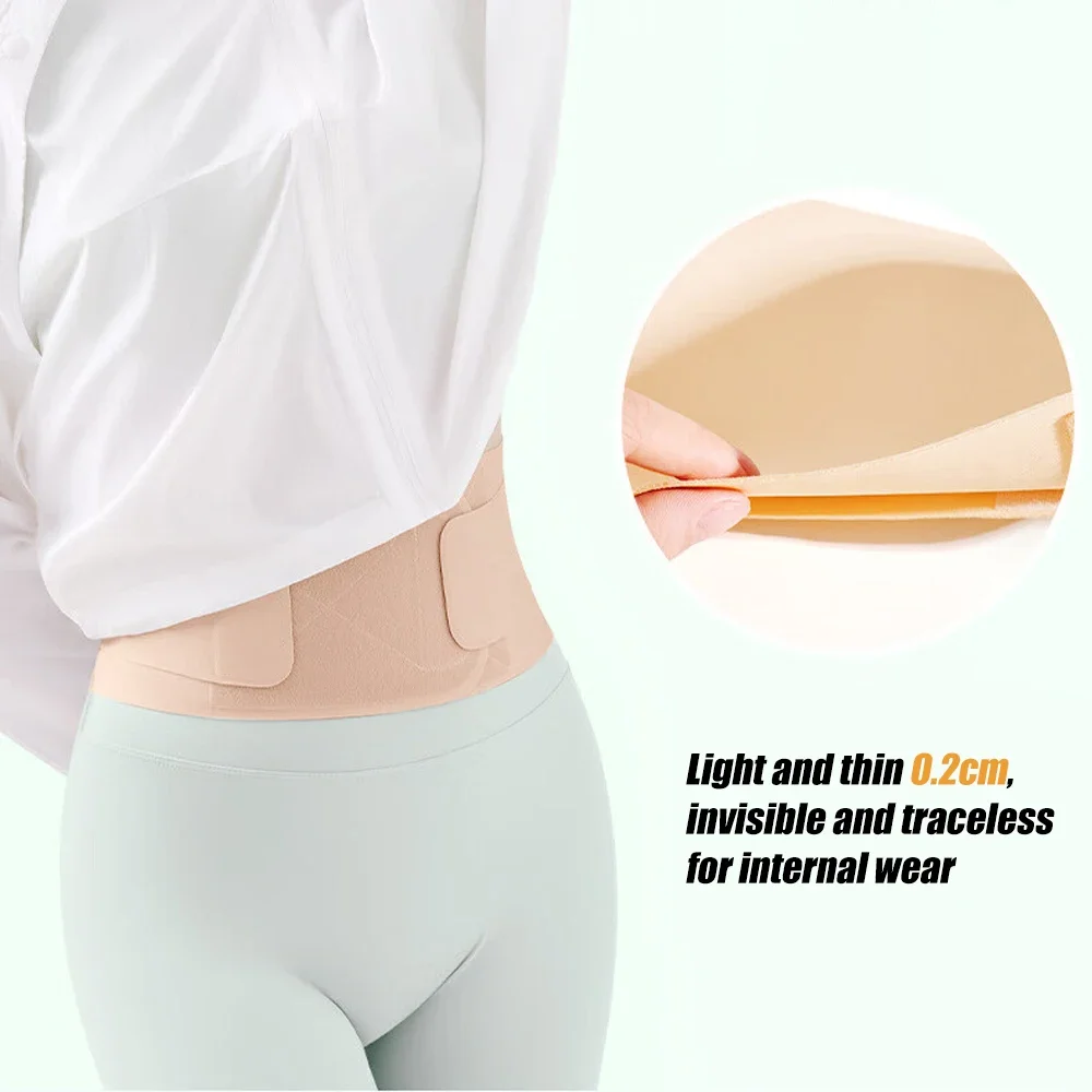 Dünne Rückenstütze zur Linderung von Schmerzen im unteren Rücken, atmungsaktiver Taillenstützgürtel, Lendenwirbelstützgürtel, Ischias, Skoliose, Bandscheibenvorfall Image