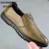 Herrenschuhe, bequeme Mode-Schuhe aus Kunstleder, weiche Sohle, weiche Oberfläche, rutschfeste Herren-Lederschuhe